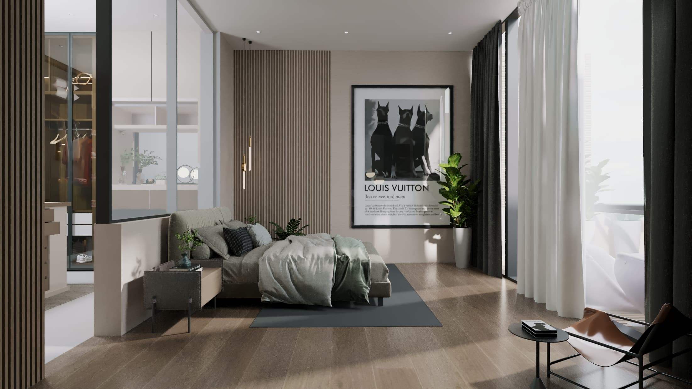 Residence bedroom interior